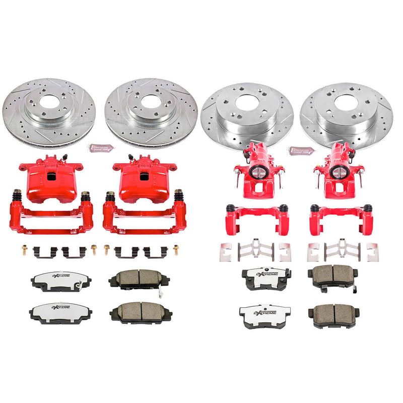Power Stop KC2441-26 Z26 Extreme Street Warrior 1-Click Brake Kit With Calipers (Front And Rear) for 2002-2006 Acura Rsx Type-S product image