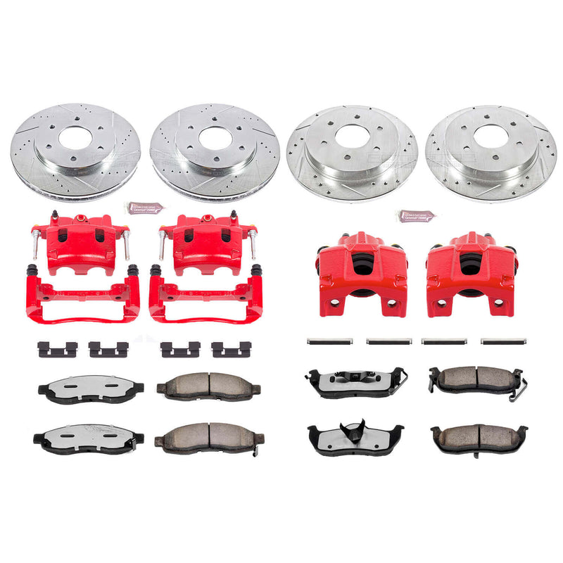 Power Stop KC2443-36 Z36 Extreme Performance Truck And Tow 1-Click Brake Kit With Calipers (Front And Rear) for 2004-2005 Nissan Armada product image