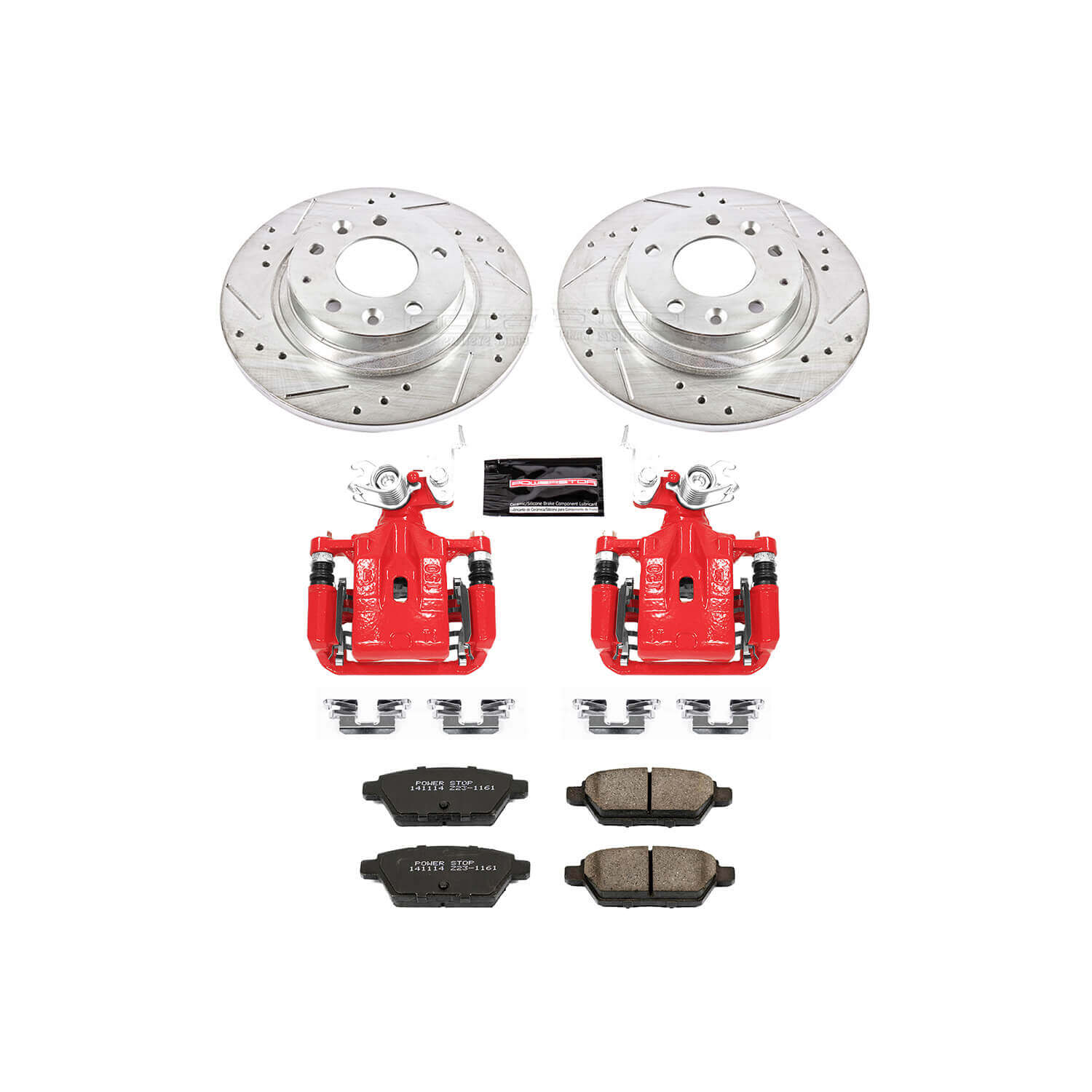 Power Stop KC2450 Z23 Evolution Sport Performance 1-Click Drilled And Slotted Rear Brake Kit With Calipers for 2006-2013 Ford Fusion product image