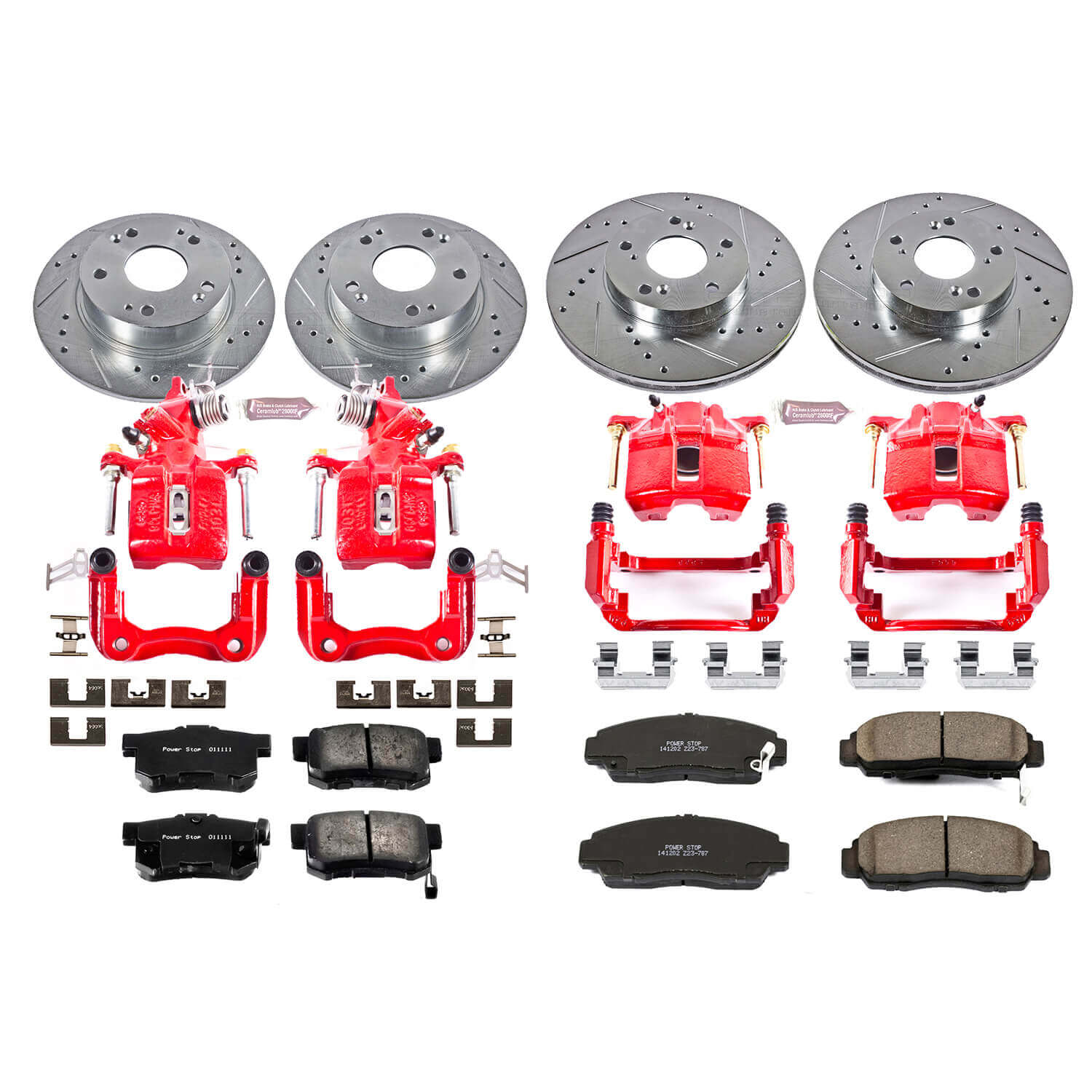 Power Stop KC2557 Z23 Evolution Sport Performance 1-Click Brake Kit With Calipers (Front And Rear) for 2003-2007 Honda Accord Coupe (2 Door) product image