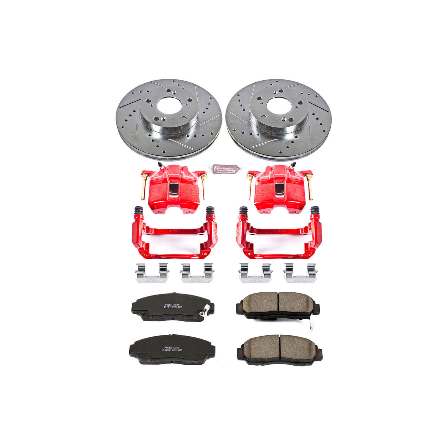Power Stop KC2558 Z23 Evolution Sport Performance 1-Click Brake Kit With Calipers (Front) for 2003-2007 Honda Accord Coupe (2 Door) product image