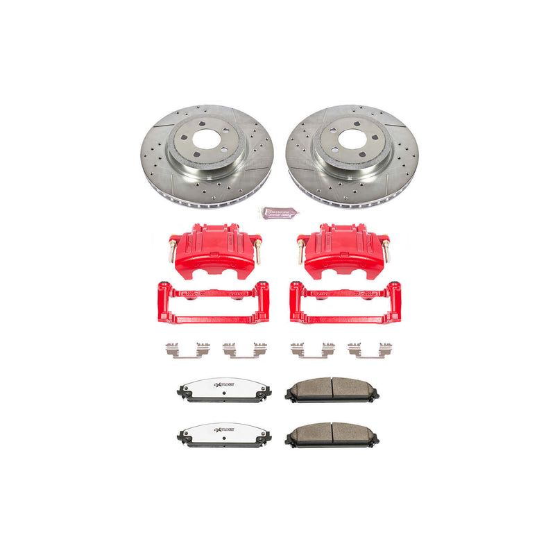 Power Stop KC2560-26 Z26 Extreme Street Warrior 1-Click Brake Kit With Calipers (Front) for 2005-2011 Chrysler 300 product image