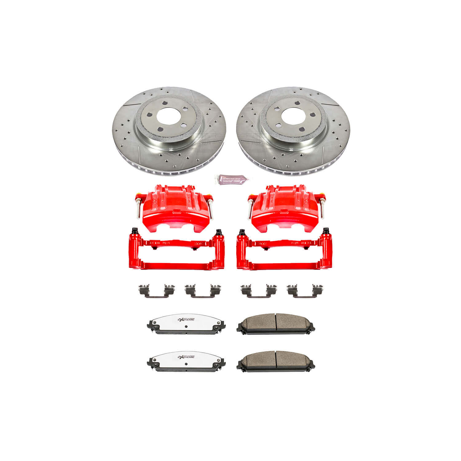 Power Stop KC2560A-26 Z26 Extreme Street Warrior 1-Click Brake Kit With Calipers (Front) for 2012-2021 Chrysler 300 - product image