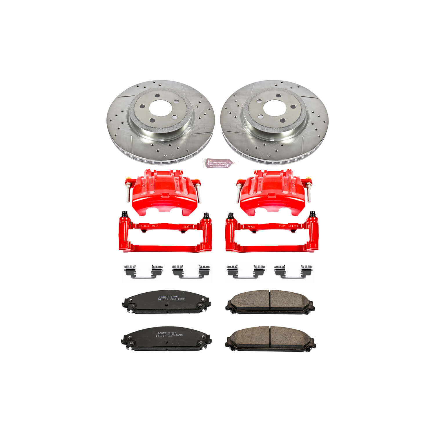 Power Stop KC2560A Z23 Evolution Sport Performance 1-Click Brake Kit With Calipers (Front) for 2012-2021 Chrysler 300 - product image