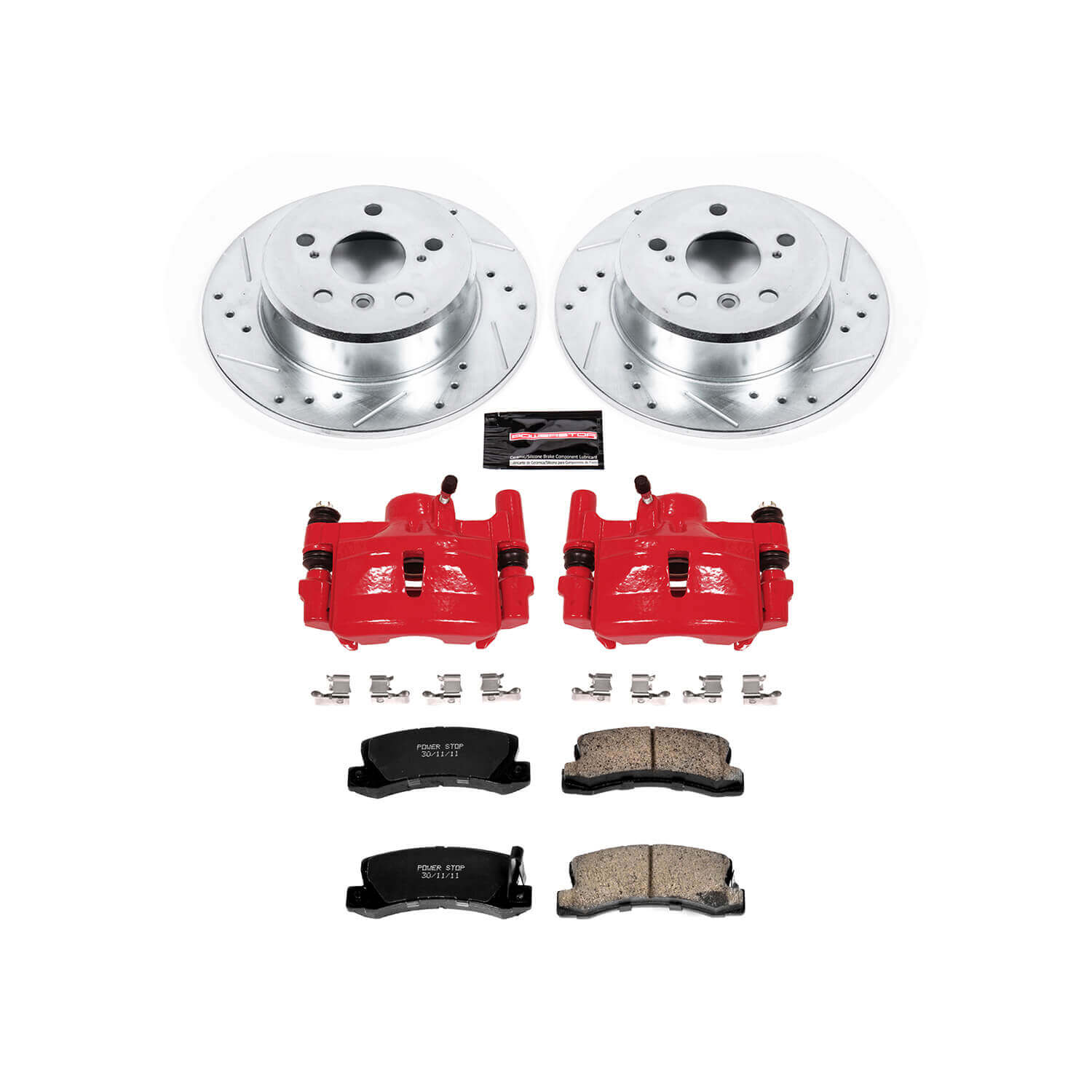 Power Stop KC2564 Z23 Evolution Sport Performance 1-Click Drilled And Slotted Rear Brake Kit With Calipers for 1992-1996 Lexus ES300 product image