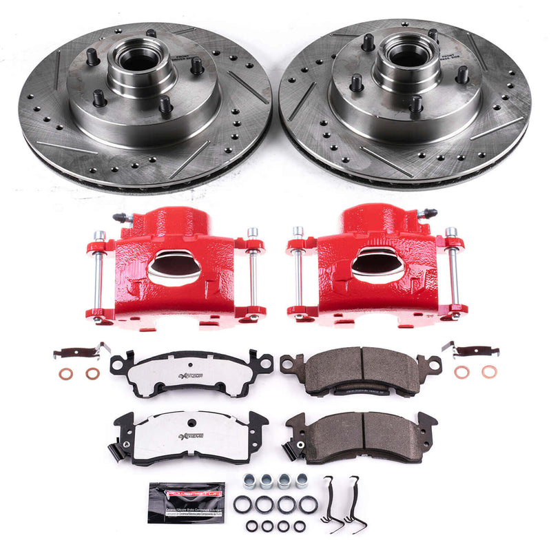 Power Stop KC2580A-26 Z26 Street Warrior 1-Click Pad And Rotor Kit With Calipers for 1977 Buick Century product image
