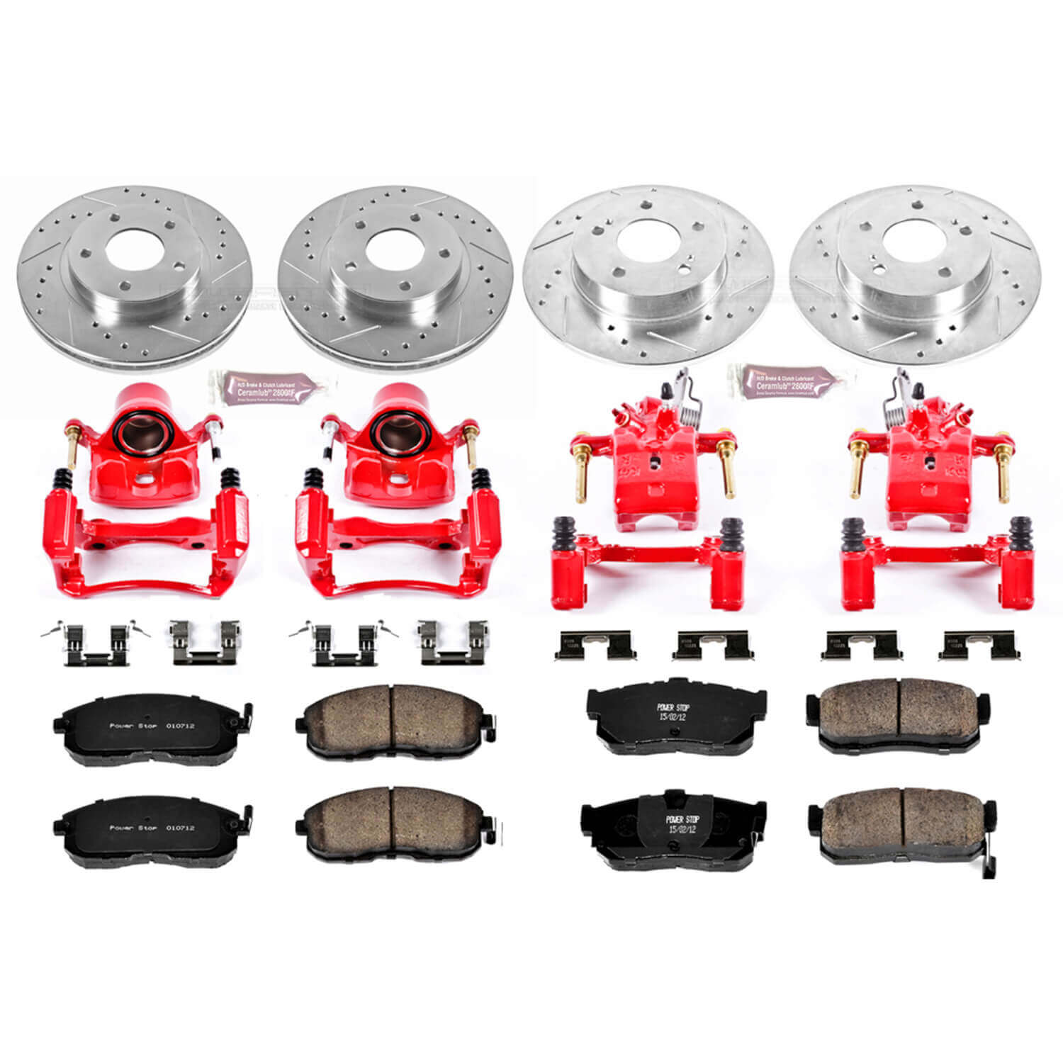 Power Stop KC2704 Z23 Evolution Sport Performance 1-Click Brake Kit With Calipers (Front And Rear) for 2000-2001 Nissan Maxima product image