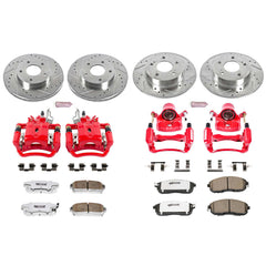 Power Stop KC2705-26 Z26 Extreme Street Warrior 1-Click Brake Kit With Calipers (Front And Rear) for 2001 Nissan Maxima product image