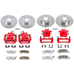Power Stop KC2706-26 Z26 Extreme Street Warrior 1-Click Brake Kit With Calipers (Front And Rear) for 2002-2004 INFINITI I35 product image
