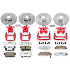 Power Stop KC2715-26 Z26 Extreme Street Warrior 1-Click Brake Kit With Calipers (Front And Rear) for 1999-2001 Acura Rl product image
