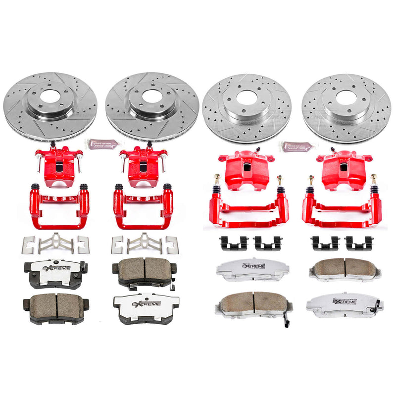 Power Stop KC2715-26 Z26 Extreme Street Warrior 1-Click Brake Kit With Calipers (Front And Rear) for 1999-2001 Acura Rl product image