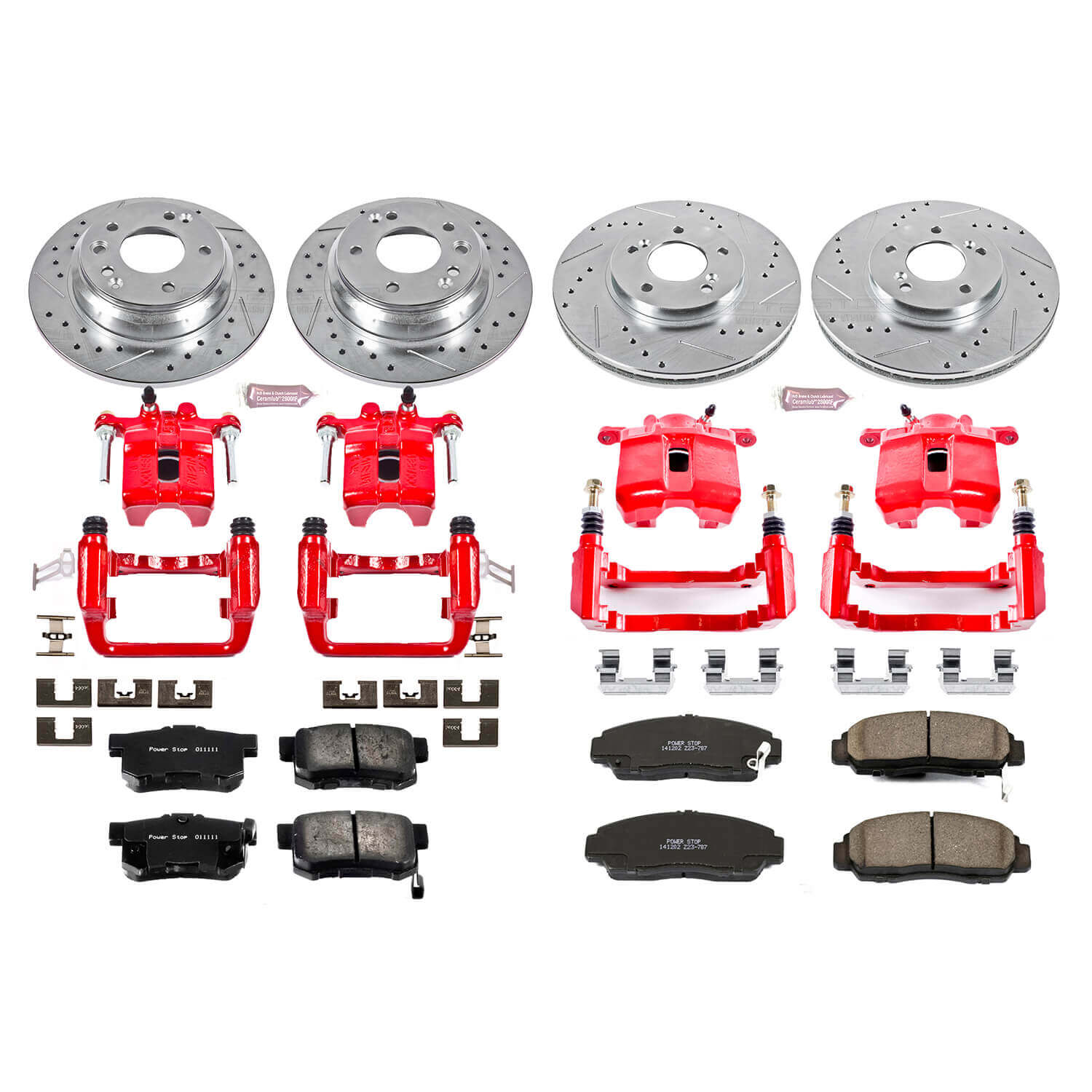 Power Stop KC2715 Z23 Evolution Sport Performance 1-Click Brake Kit With Calipers (Front And Rear) for 1999-2001 Acura Rl product image