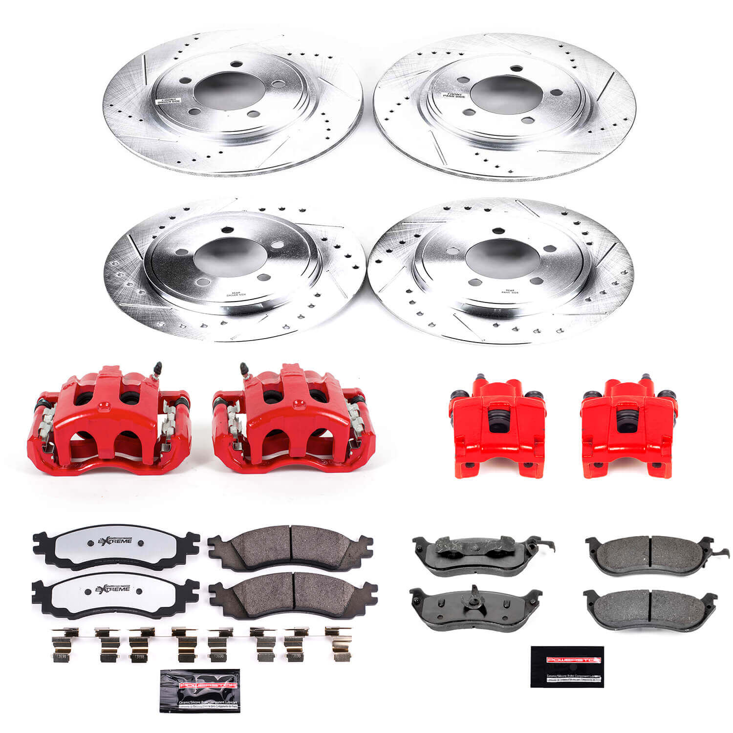 Power Stop KC2721-36 Z36 Extreme Performance Truck And Tow 1-Click Front And Rear Brake Kit With Calipers for 2006 Mercury Mountaineer product image