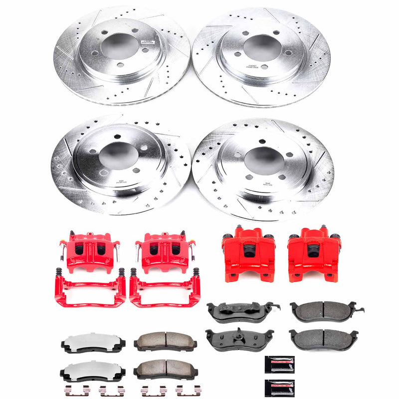Power Stop KC2722-36 Z36 Extreme Performance Truck And Tow 1-Click Front And Rear Brake Kit With Calipers for 2002-2005 Ford Explorer product image