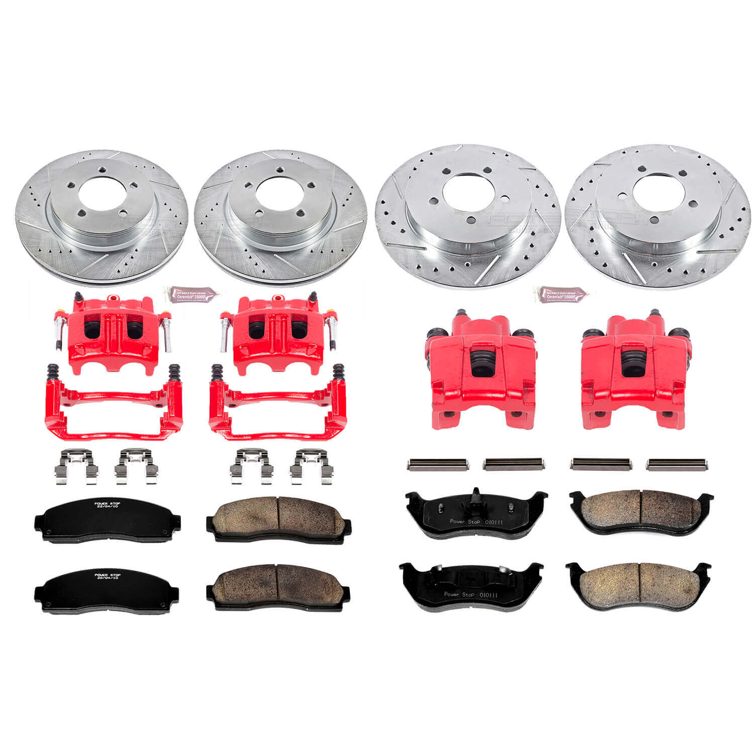 Power Stop KC2722 Z23 Evolution Sport Performance 1-Click Brake Kit With Calipers (Front And Rear) for 2002-2005 Ford Explorer product image