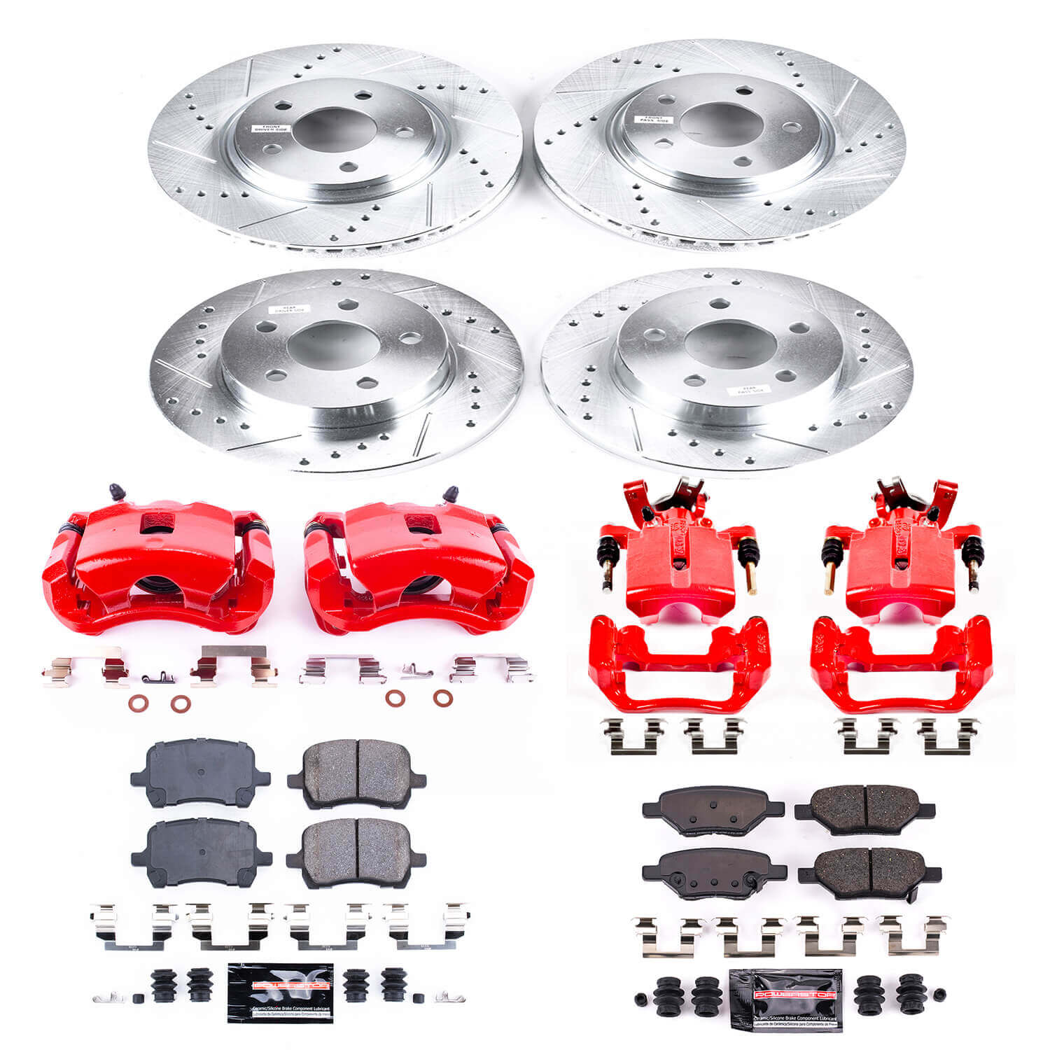 Power Stop KC2731B Z23 Evolution Sport Performance Pad And Rotor Kit With Calipers for 2009 Pontiac G5 Rear Disc product image