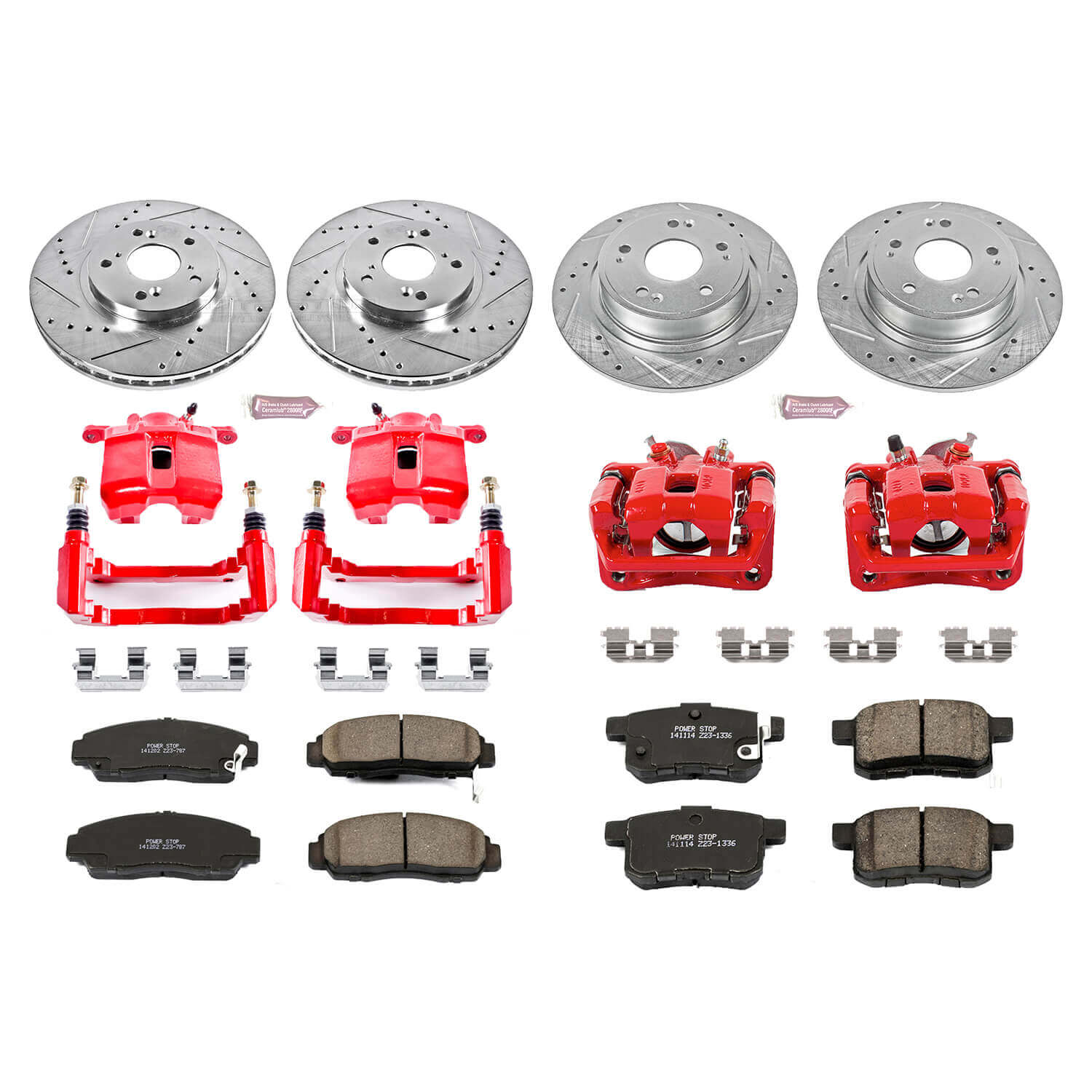 Power Stop KC2742 Z23 Evolution Sport Performance 1-Click Brake Kit With Calipers (Front And Rear) for 2008-2010 Acura Tsx product image
