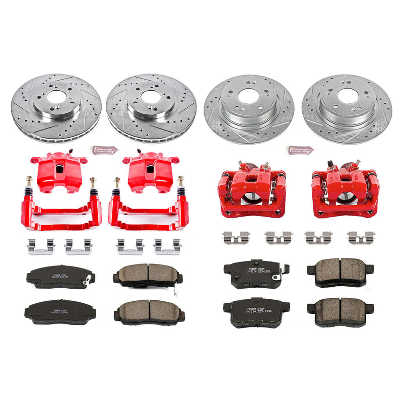 Power Stop KC2742 Z23 Evolution Sport Performance 1-Click Brake Kit With Calipers (Front And Rear) for 2008-2010 Acura Tsx product image