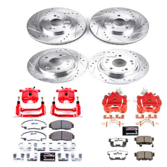 Power Stop KC2743-26 Front And Rear Z26 Extreme Street Warrior 1-Click Pad And Rotor Kit With Calipers for 2006-2007 Honda Accord Sedan (4 Door) product image