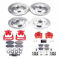 Power Stop KC2743 Front And Rear Z23 Evolution Sport Performance Pad And Rotor Kit With Calipers for 2006-2007 Honda Accord Sedan (4 Door) product image