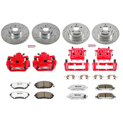 Power Stop KC2748-26 Z26 Extreme Street Warrior 1-Click Brake Kit With Calipers (Front And Rear) for 2004-2006 Subaru Baja Turbo product image