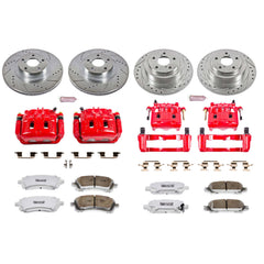 Power Stop KC2749-26 Z26 Extreme Street Warrior 1-Click Brake Kit With Calipers (Front And Rear) for 2000-2002 Subaru Legacy - product image