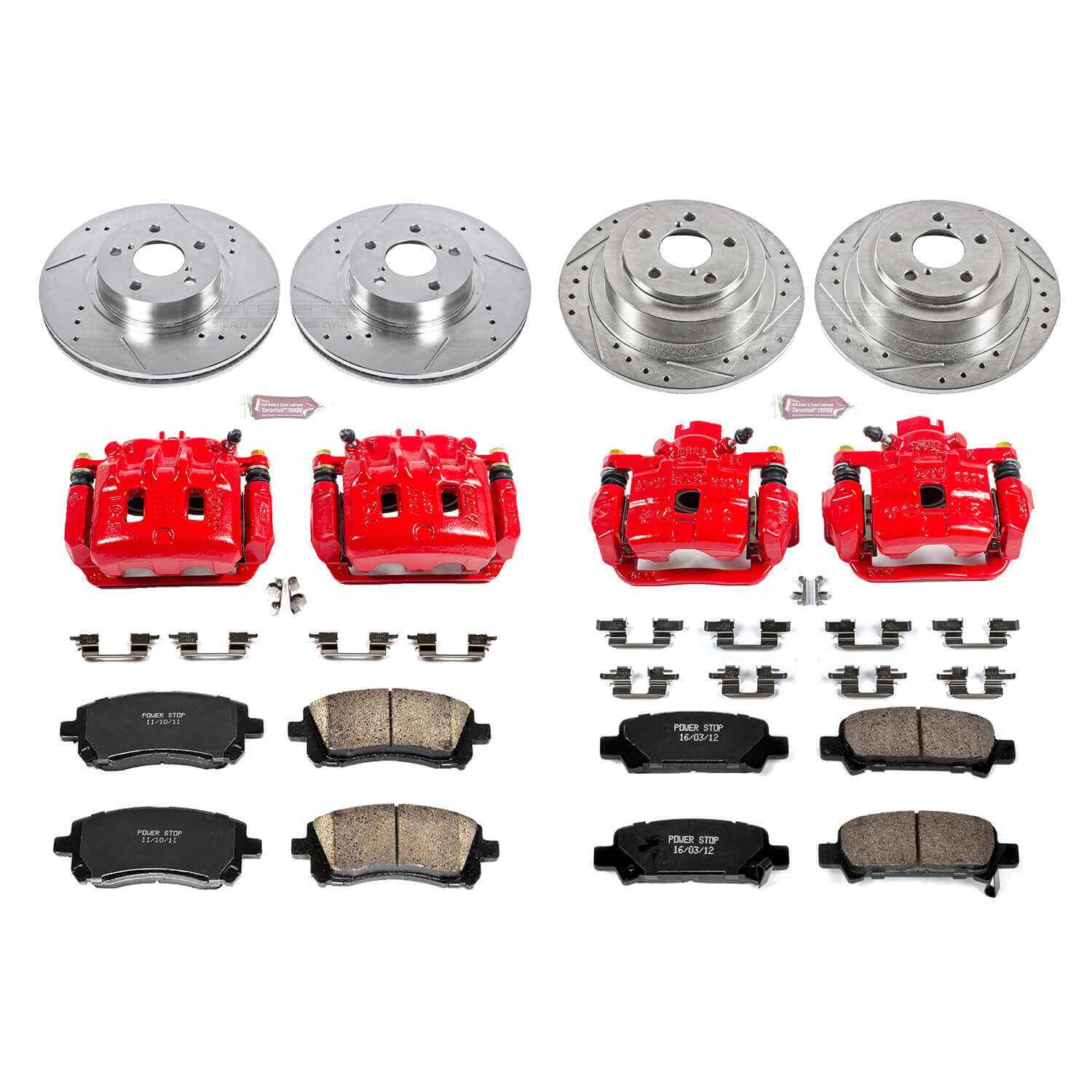 Power Stop KC2749 Z23 Evolution Sport Performance 1-Click Brake Kit With Calipers (Front And Rear) for 2000-2002 Subaru Legacy - product image