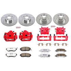 Power Stop KC2751-26 Z26 Extreme Street Warrior 1-Click Brake Kit With Calipers (Front And Rear) for 2002-2006 Subaru Baja product image