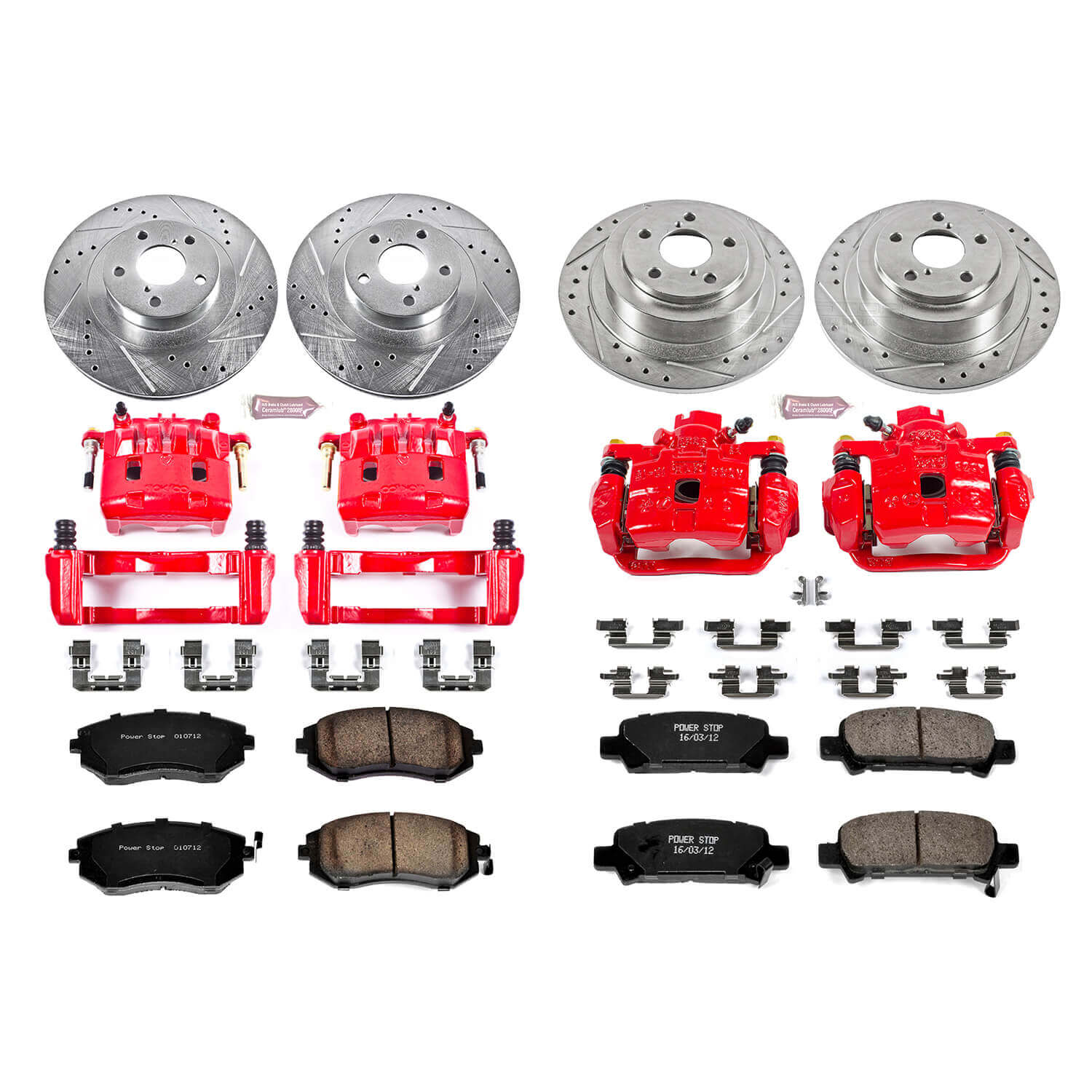 Power Stop KC2751 Z23 Evolution Sport Performance 1-Click Brake Kit With Calipers (Front And Rear) for 2002-2006 Subaru Baja product image