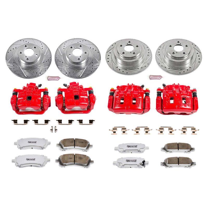 Power Stop KC2752-26 Z26 Extreme Street Warrior 1-Click Brake Kit With Calipers (Front And Rear) for 2001-2002 Subaru Legacy product image