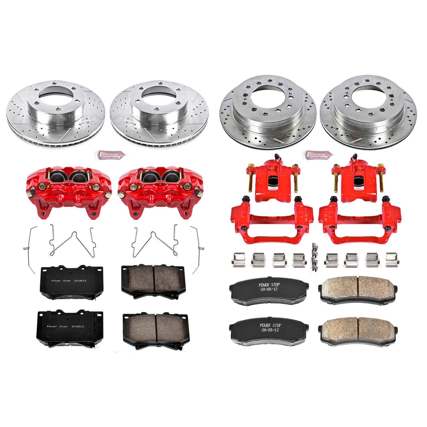 Power Stop KC2756 Z23 Evolution Sport Performance 1-Click Brake Kit With Calipers (Front And Rear) for 2001-2002 Toyota Sequoia product image