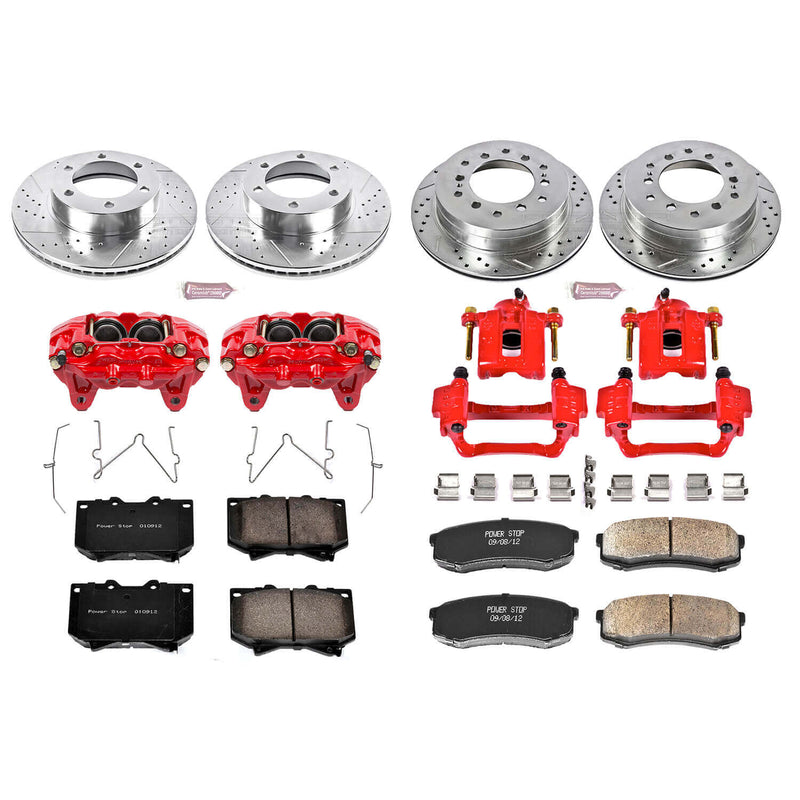 Power Stop KC2756 Z23 Evolution Sport Performance 1-Click Brake Kit With Calipers (Front And Rear) for 2001-2002 Toyota Sequoia product image