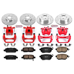 Power Stop KC2767 - Z23 Evolution Sport Performance 1-Click Brake Kit With Calipers (Front And Rear) vehicle fitment brake part