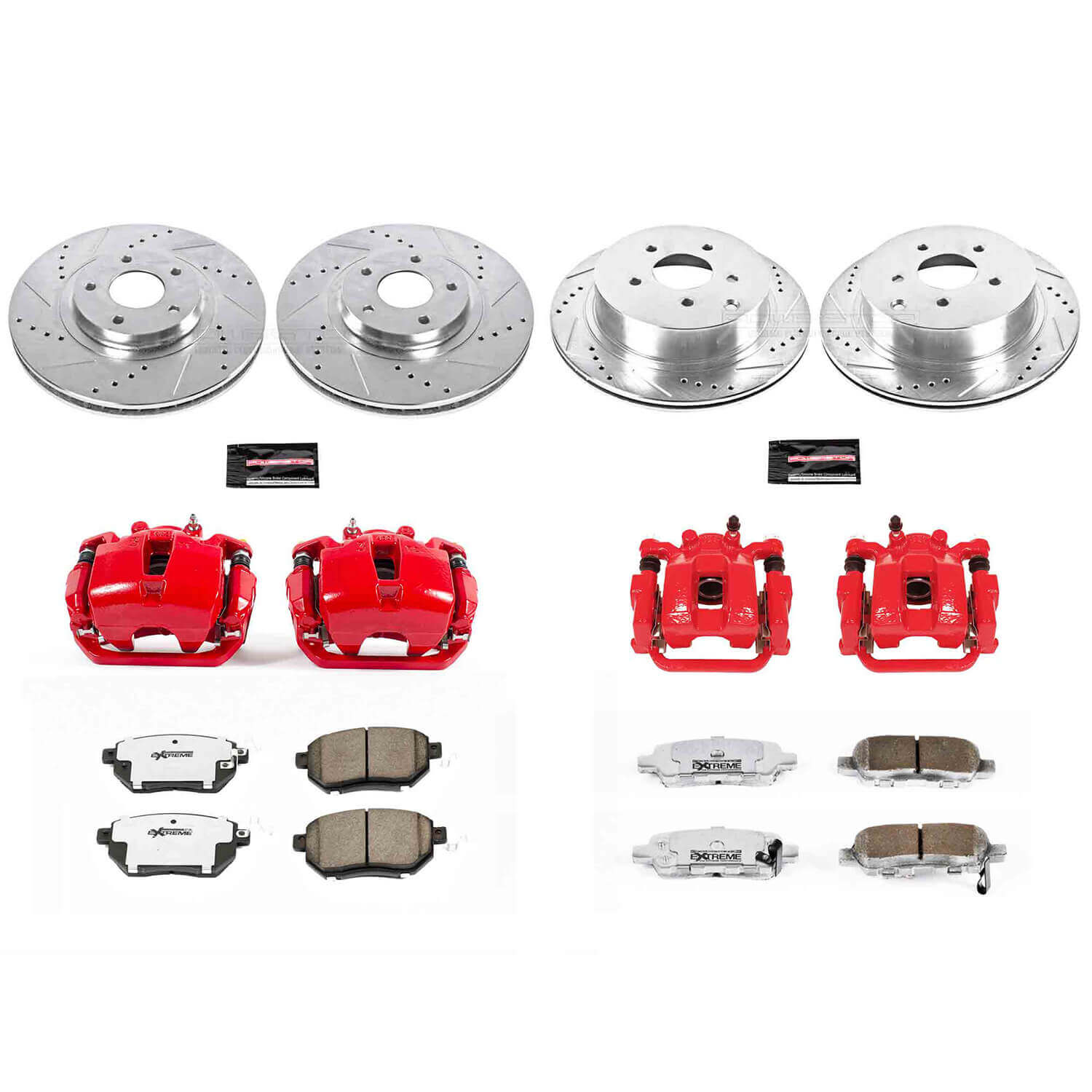 Power Stop KC2767A-26 Z26 Street Warrior 1-Click Front And Rear Brake Kit With Calipers for 2003-2005 INFINITI FX35 product image
