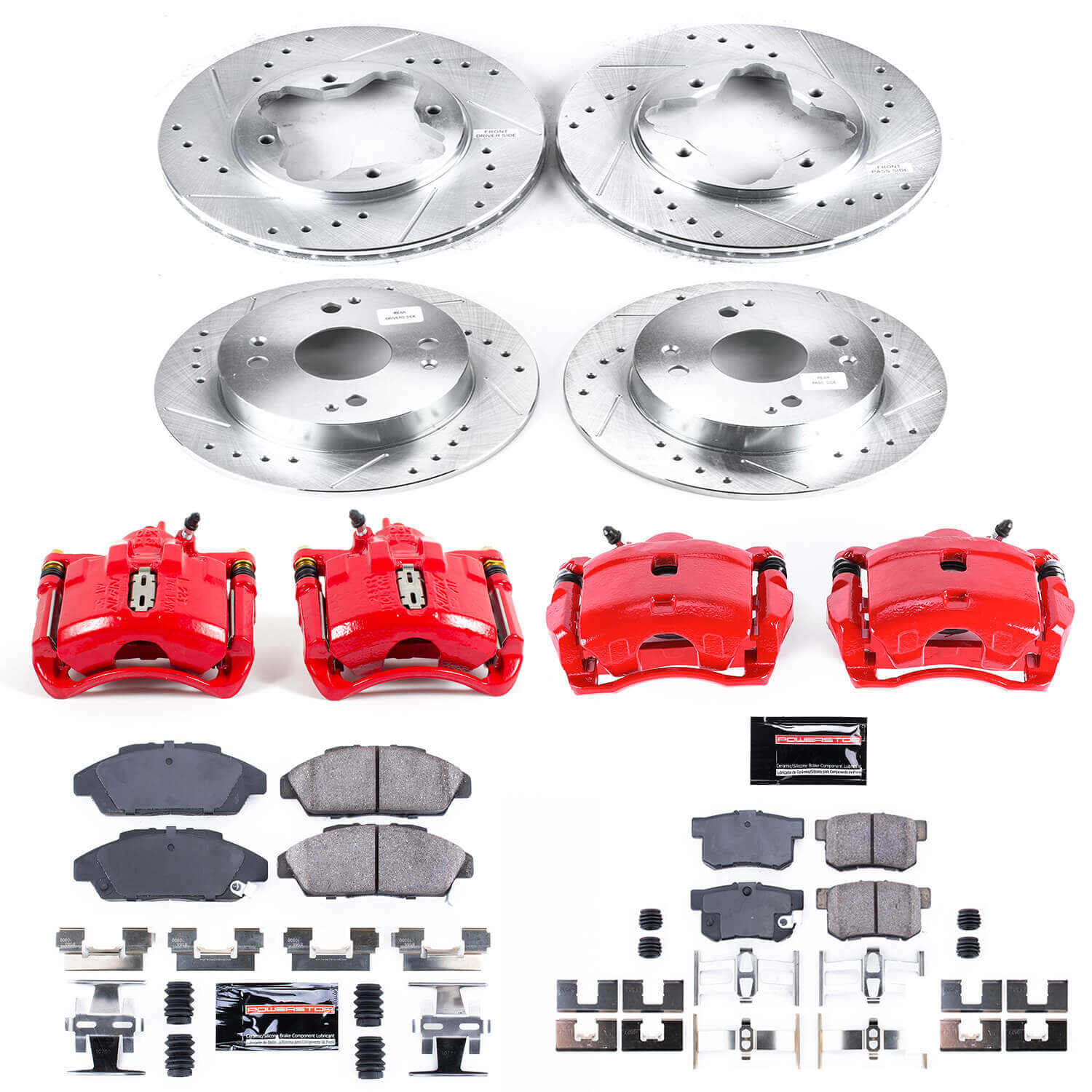 Power Stop KC2773 Z23 Evolution Sport Front And Rear Brake Kit for 1991 Honda Accord Sedan (4 Door) product image