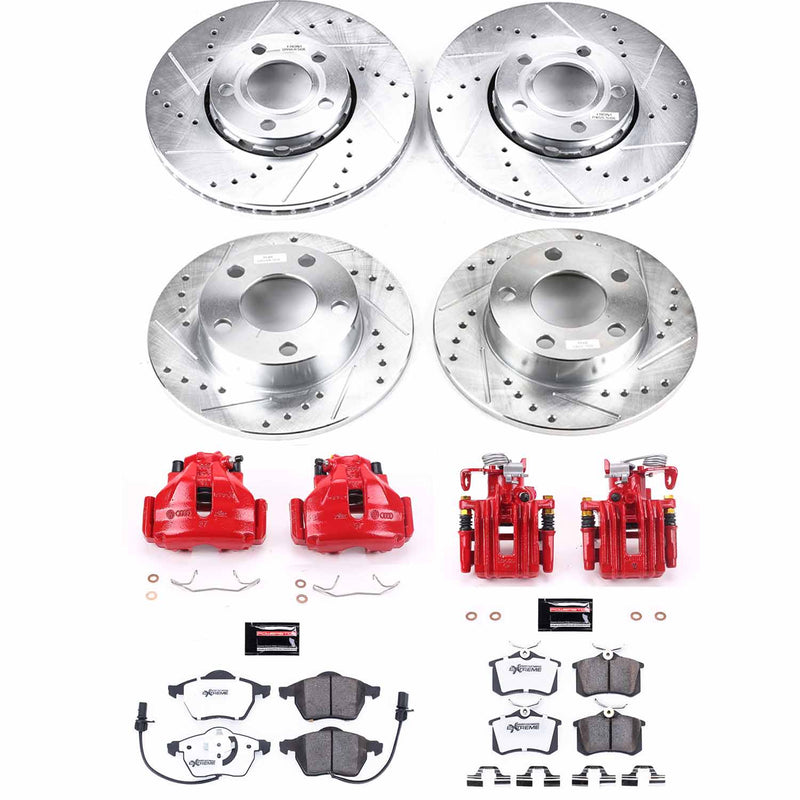 Power Stop KC2800-26 - Z26 Street Warrior 1-Click Front And Rear Brake Kit With Calipers vehicle fitment brake part