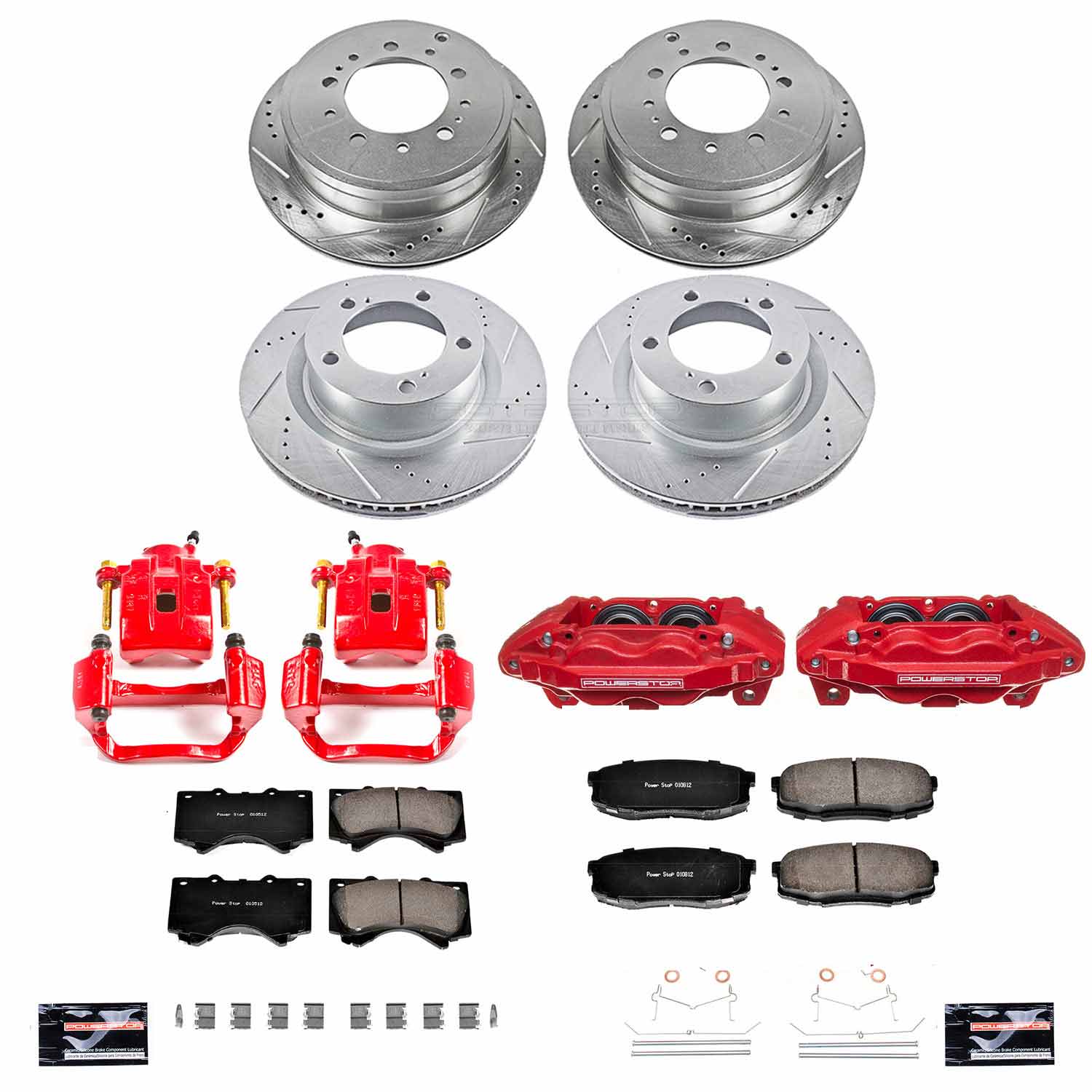Power Stop KC2813A Z23 Evolution Sport Performance 1-Click Brake Kit With Calipers (Front And Rear) for 2007-2015 Toyota Sequoia product image