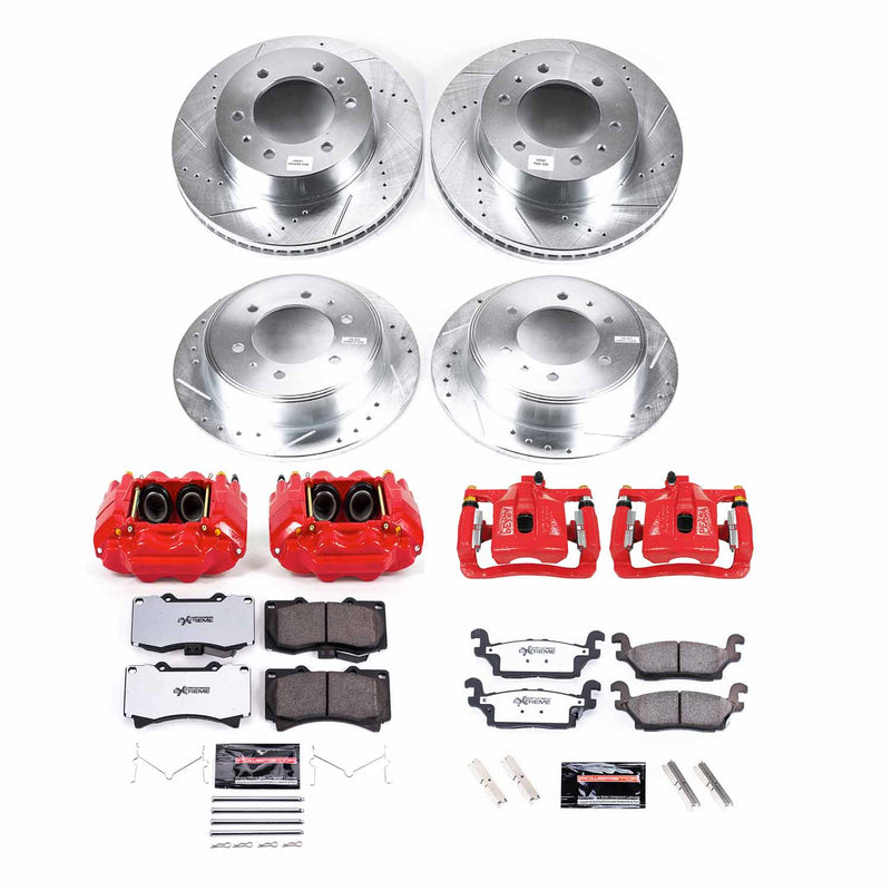Power Stop KC2820-36 Z36 Extreme Performance Truck And Tow 1-Click Front And Rear Brake Kit With Calipers for 2006-2010 Hummer H3 product image