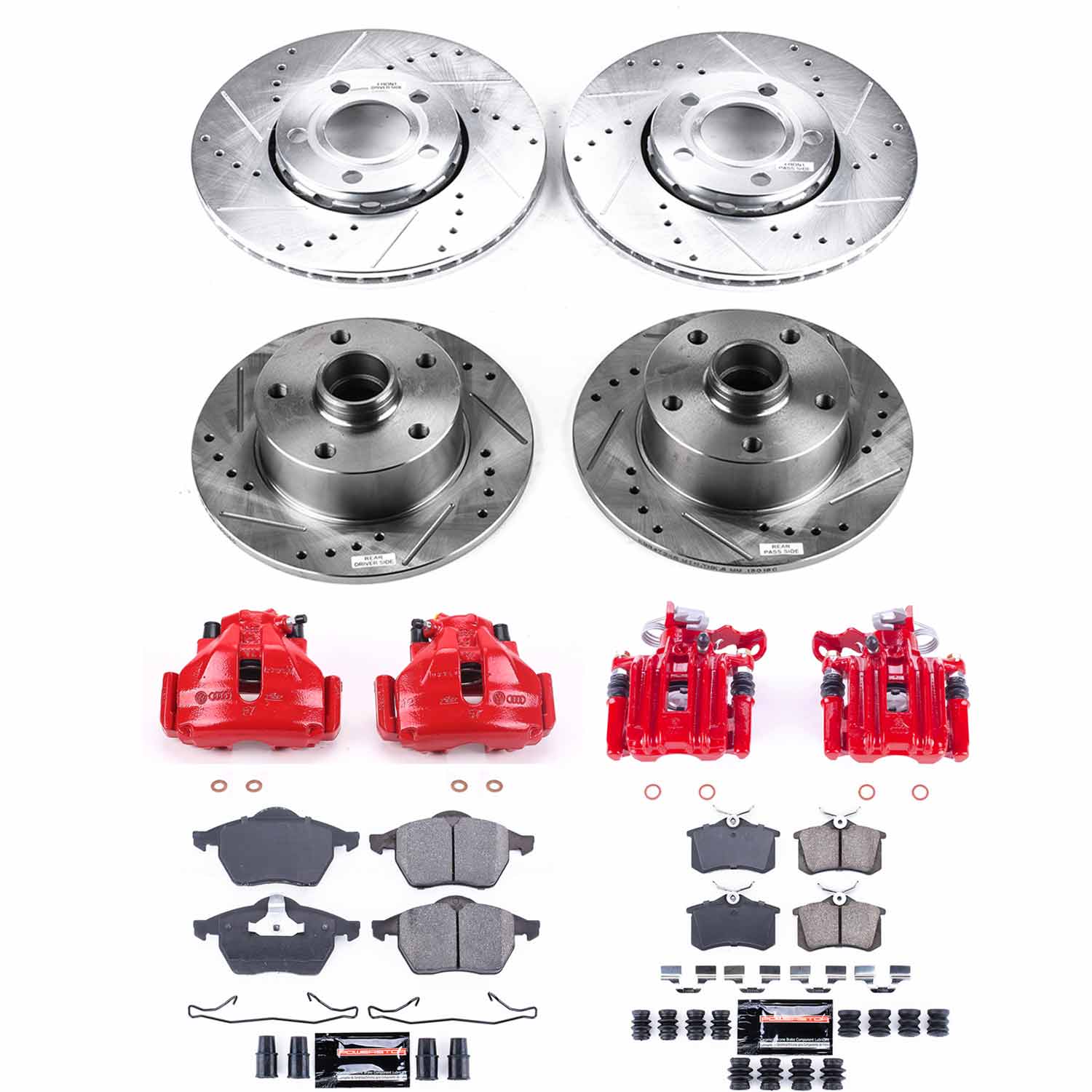 Power Stop KC2824 Z23 Evolution Sport Front And Rear Brake Kit for 1998 Audi A4 product image