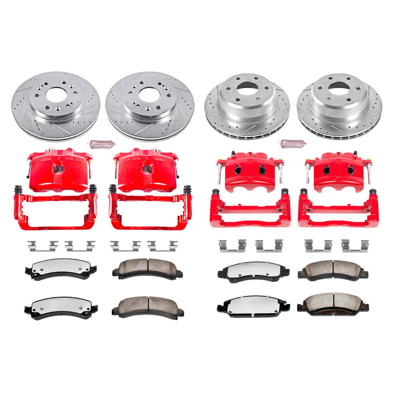 Power Stop KC2826-36 - Z36 Extreme Performance Truck And Tow 1-Click Brake Kit With Calipers (Front And Rear) vehicle fitment brake part