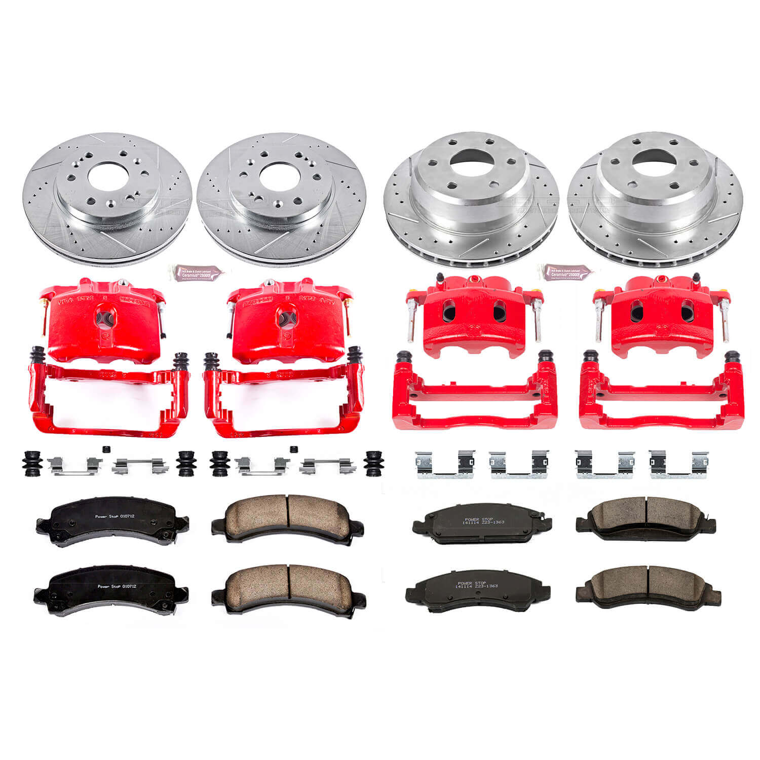 Power Stop KC2826 Z23 Evolution Sport Performance 1-Click Brake Kit With Calipers (Front And Rear) for 2009-2014 Chevrolet Express 1500 product image