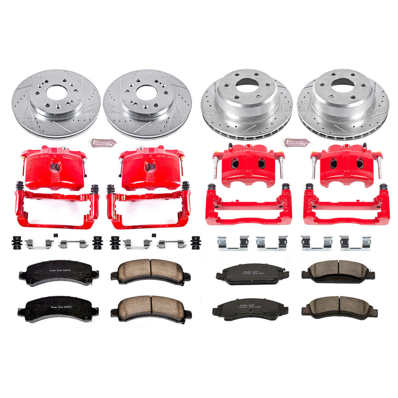 Power Stop KC2826 Z23 Evolution Sport Performance 1-Click Brake Kit With Calipers (Front And Rear) for 2009-2014 Chevrolet Express 1500 product image