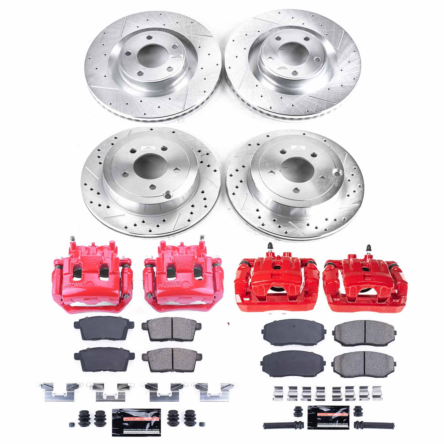 Power Stop KC2829 Front And Rear Z23 Evolution Sport Performance 1-Click Pad And Rotor Kit With Calipers for 2007-2010 Ford Edge product image