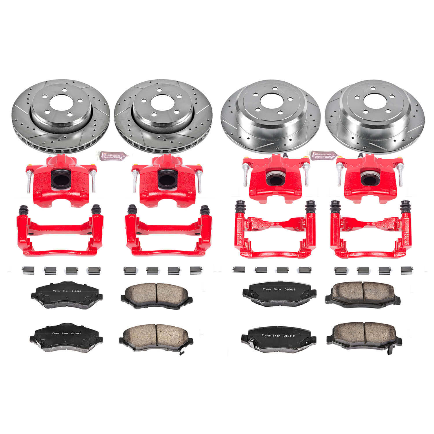Power Stop KC2832A Z23 Evolution Sport Performance 1-Click Brake Kit With Calipers (Front And Rear) for 2007-2012 Dodge Nitro product image