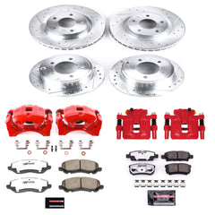 Power Stop KC2840A-26 Z26 Extreme Street Warrior 1-Click Brake Kit With Calipers (Front And Rear) for 2012 Mitsubishi Lancer product image