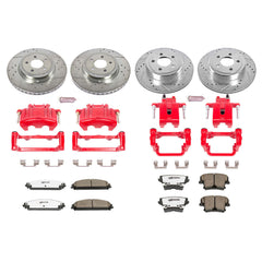 Power Stop KC2853-26 Z26 Extreme Street Warrior 1-Click Brake Kit With Calipers (Front And Rear) for 2005-2011 Chrysler 300 product image