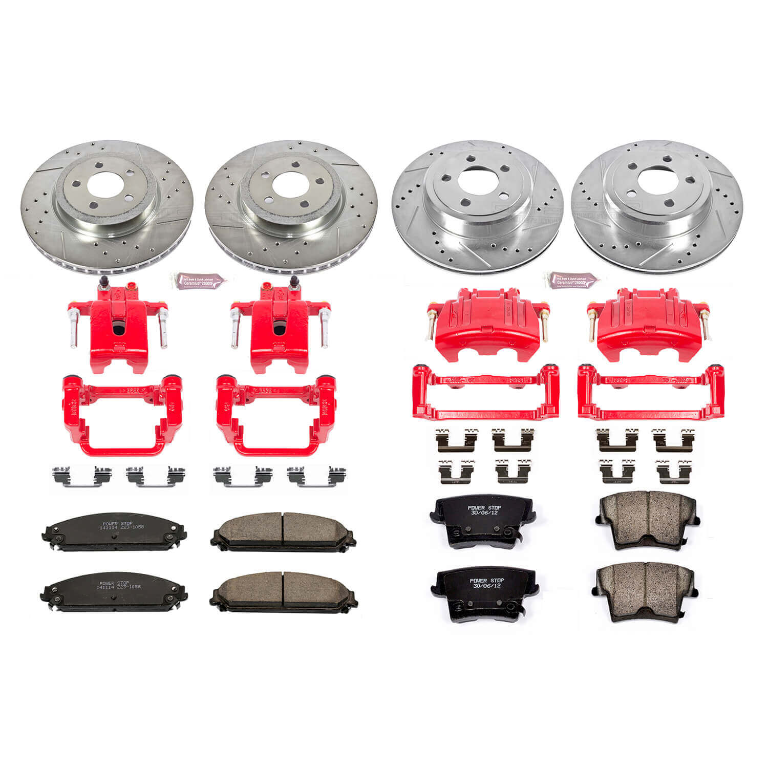 Power Stop KC2853 Z23 Evolution Sport Performance 1-Click Brake Kit With Calipers (Front And Rear) for 2005-2011 Chrysler 300 product image