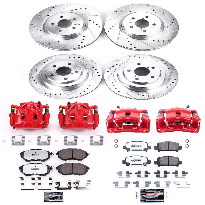Power Stop KC286-26 Z26 Street Warrior 1-Click Pad And Rotor Kit With Calipers for 2005 Subaru Legacy GT, GT Limited product image