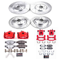 Power Stop KC2862-26 Z26 Street Warrior 1-Click Front And Rear Brake Kit With Calipers for 2007-2013 INFINITI G35 Sport Sedan (4 product image