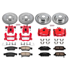 Power Stop KC2862 Z23 Evolution Sport Performance 1-Click Brake Kit With Calipers (Front And Rear) for 2007-2013 INFINITI G35 Sport Sedan (4 product image